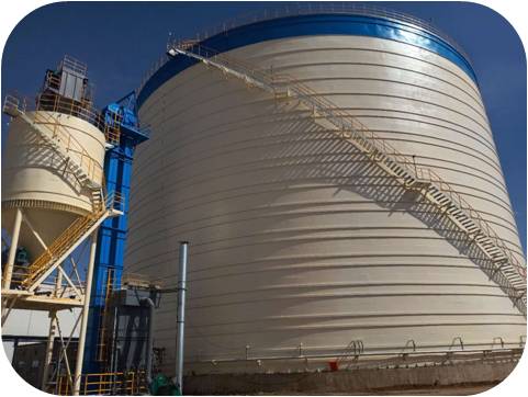 2019年7月份開(kāi)建內(nèi)蒙古申能熱電5萬(wàn)噸粉煤灰倉(cāng)項(xiàng)